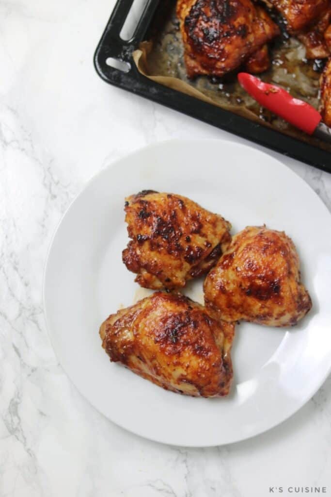 instant pot bbq chicken served on a plate.